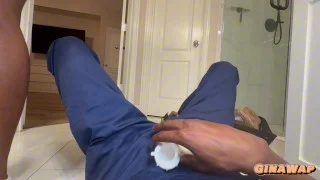 Caught the Plumber staring at my Pussy, so I let him Have some